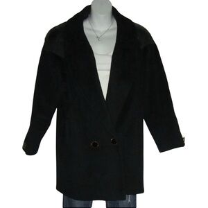 Andrea Jacket Vintage 80's Blazer Avant Garde Wool Leather Suede Black Heathers